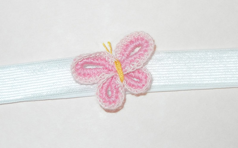 Baby Head Band with Pink Butterfly